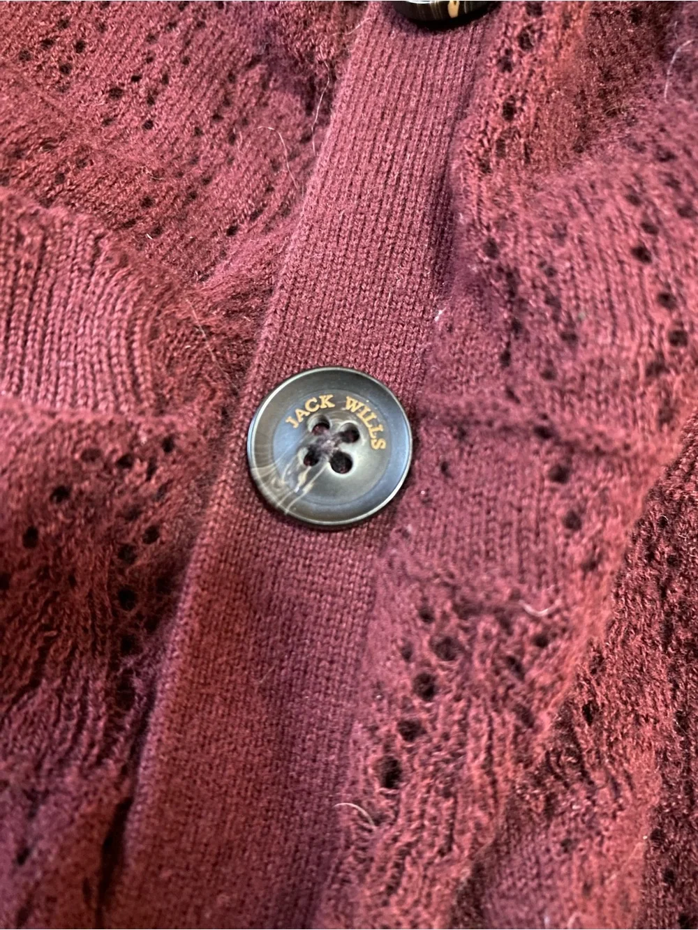 Burgundy Jack Wills Cardigan